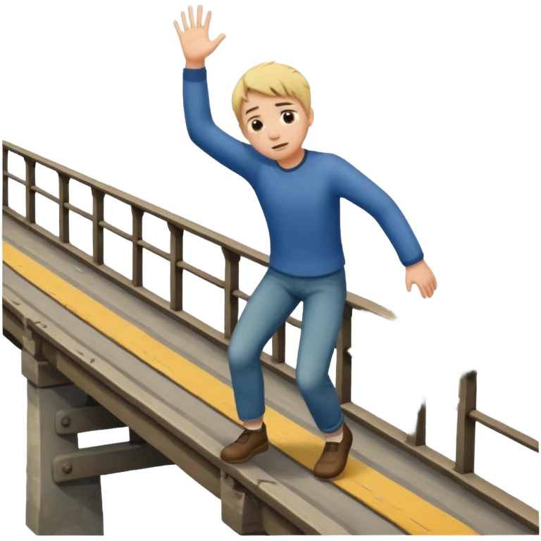 fall off the bridge hand motion emoji