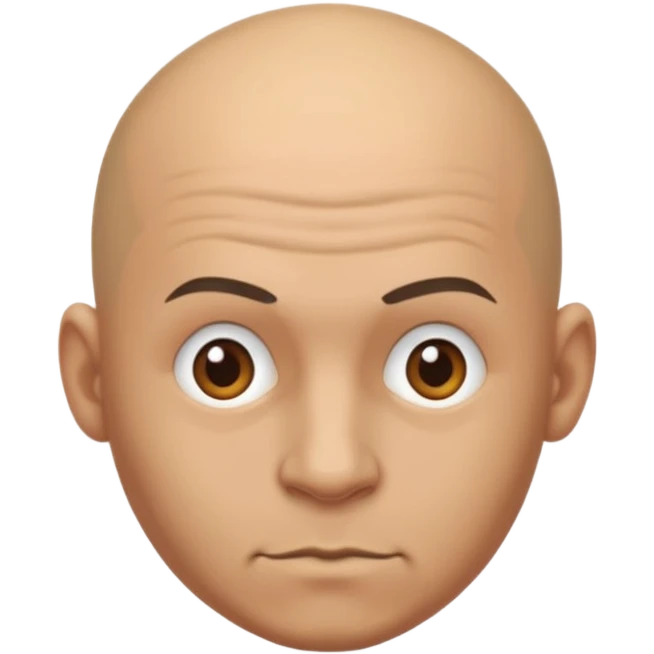 bald man with very smallmohawk emoji