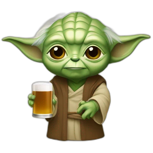 Yoda qui boit une bière  emoji