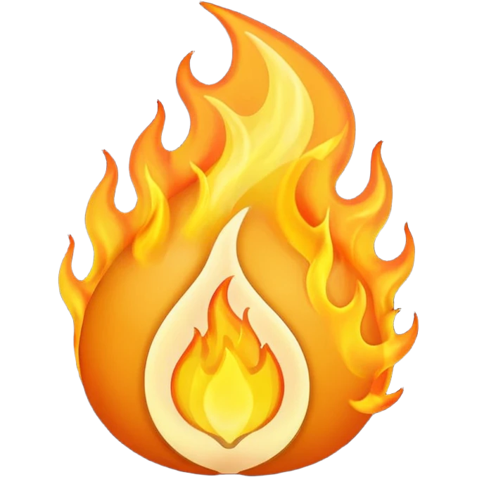 A male nipple on fire emoji