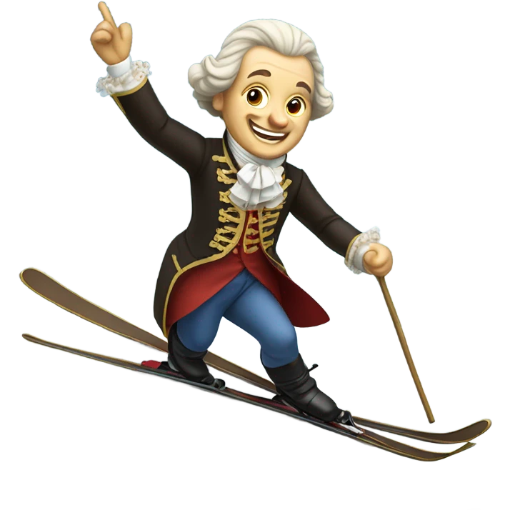 Mozart skiing emoji
