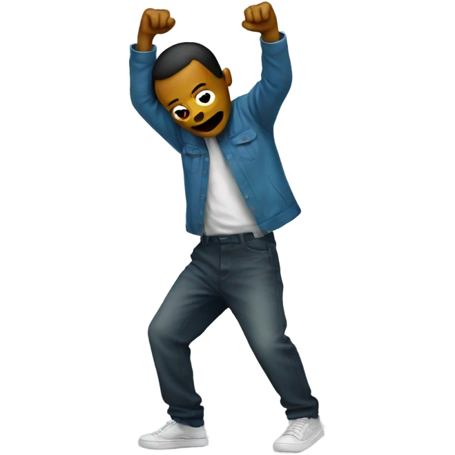 man dabbing emoji