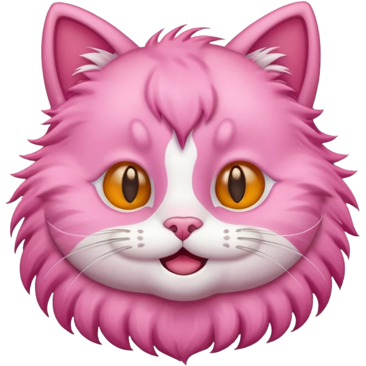 a cute pink cat icon emoji