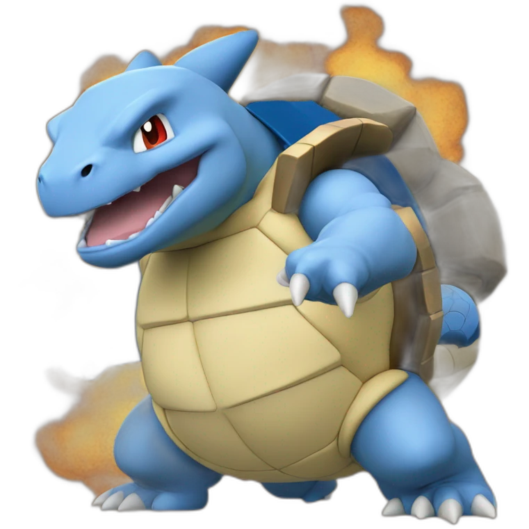 Blastoise fighting with charizard emoji