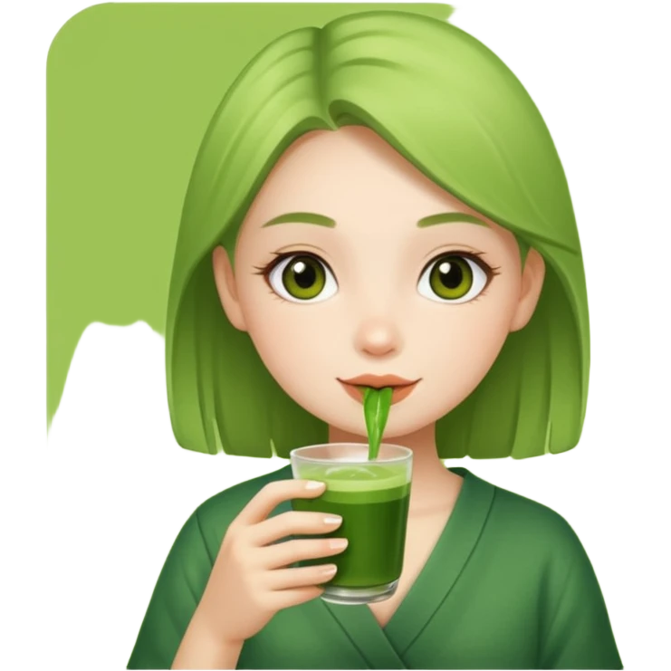 Girl with matcha  emoji