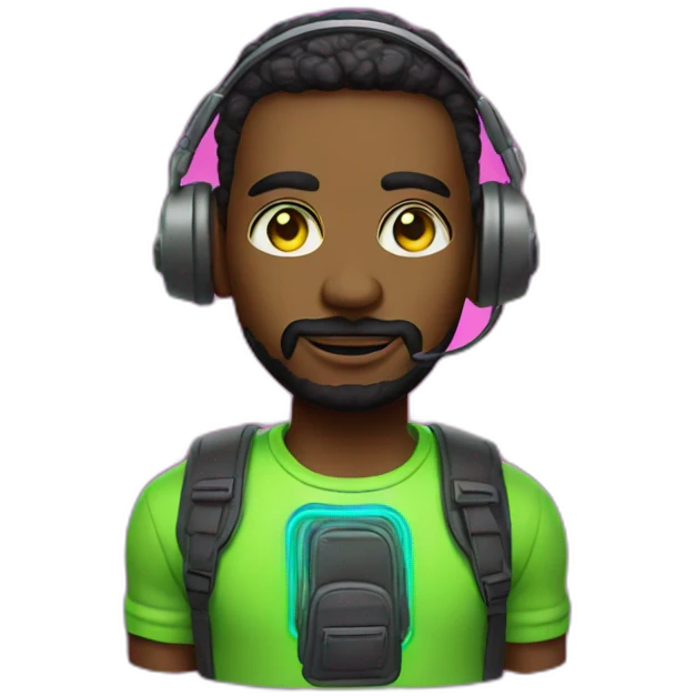 Focus Juicy booty neon sign style man emoji