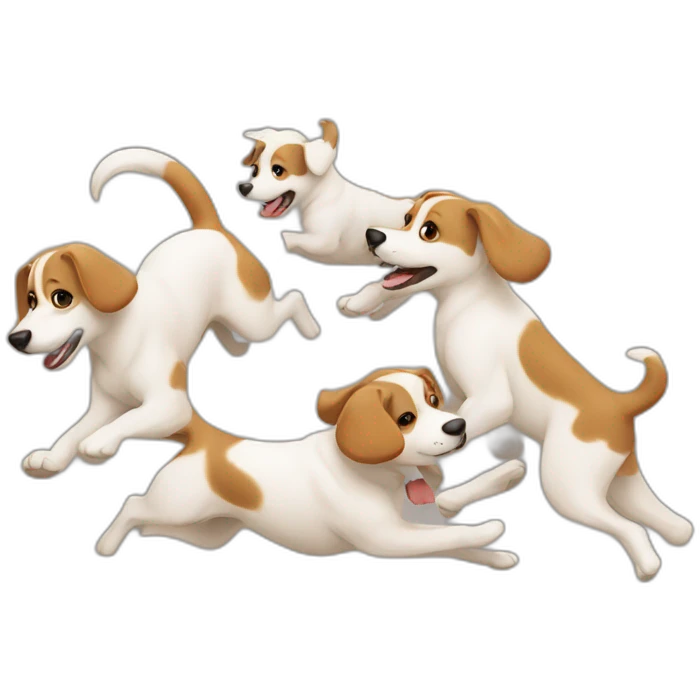 dogs run around emoji