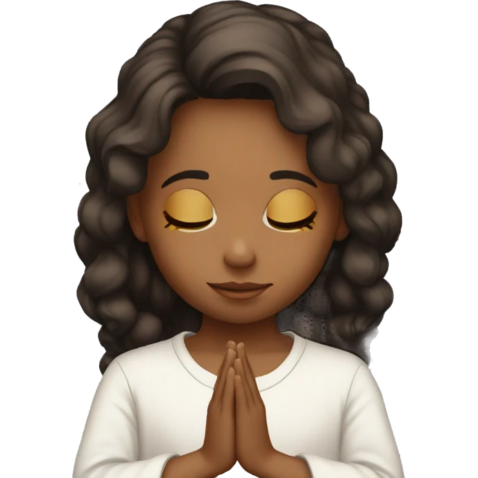 young praying emoji