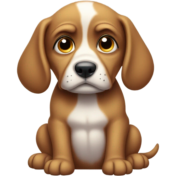 Sad puppy side eye emoji