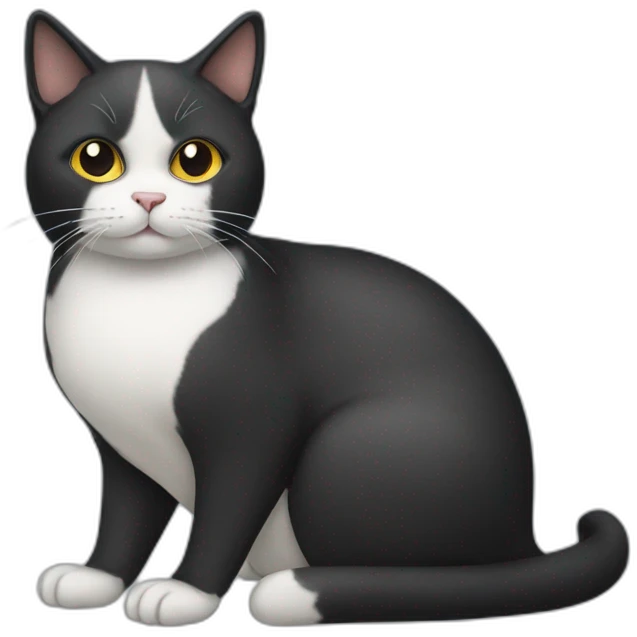 Cat mixed with penguin emoji