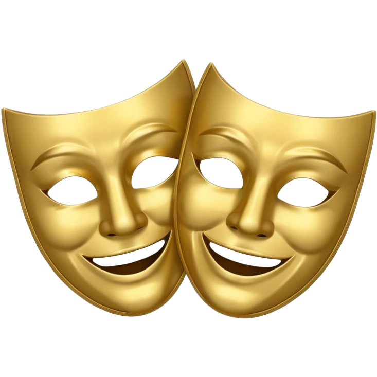 Happy and sad masks theater emoji