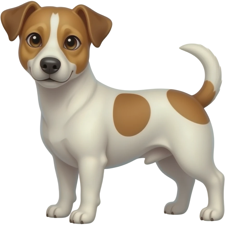 Jack Russell hembra con una mancha grande en el osico emoji