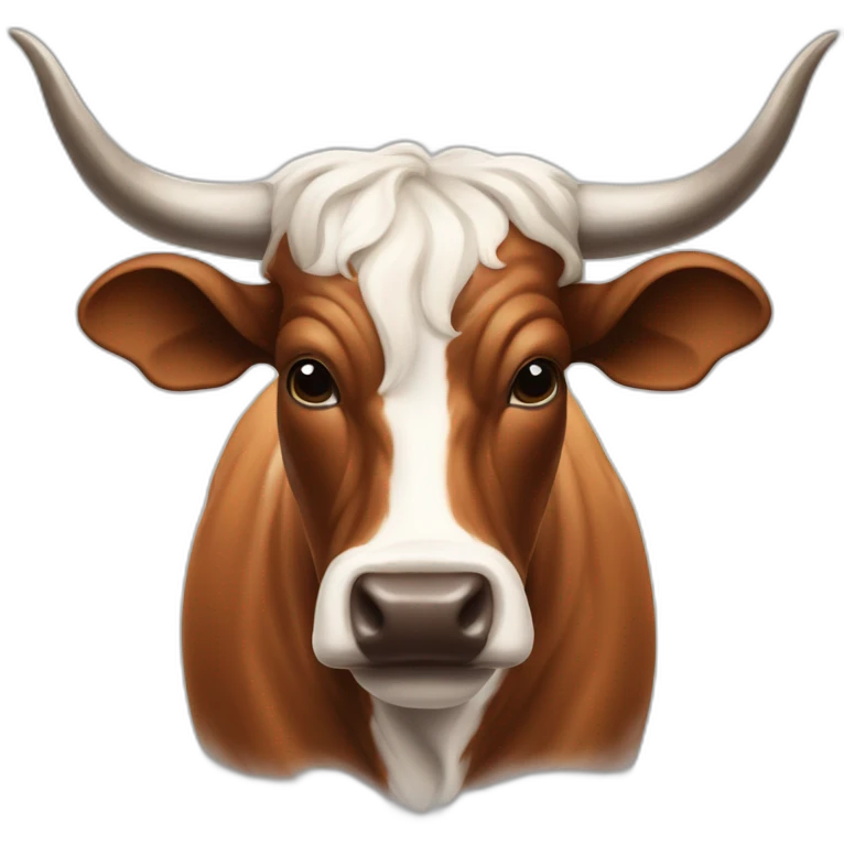 Texas Longhorn brindle bull emoji
