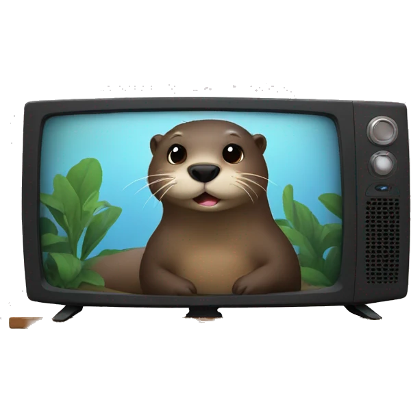 Otter watching tv emoji