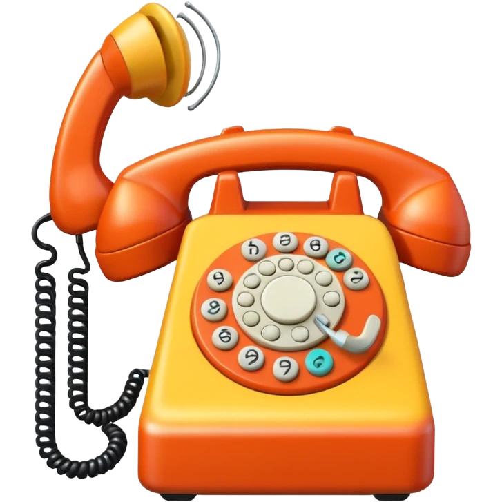 Funky phone emoji