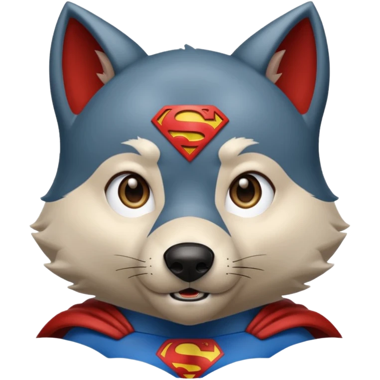Superman wolf emoji