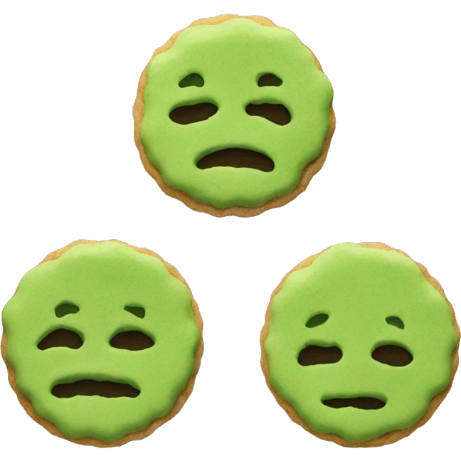 matcha crinkle cookies no face emoji
