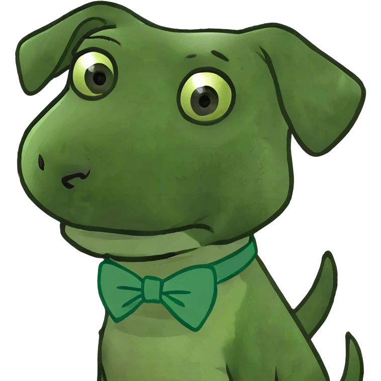 Dog with a bow emoji