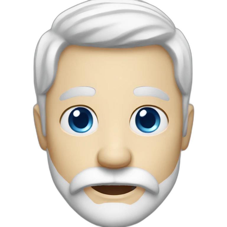 white beard with blue eyes emoji