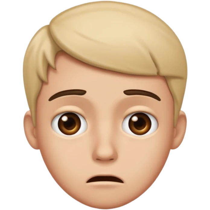 I need you to make an emoji of the gen z stare (young person like 20 yro’, like confusion, disgusted and kinda bored, it has to be very confused and disgusted  emoji