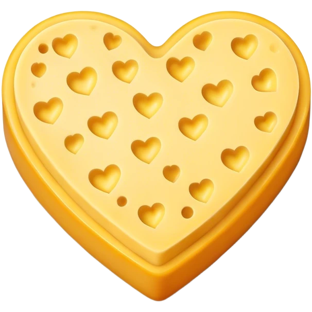 Heart made out of cheese no face emoji