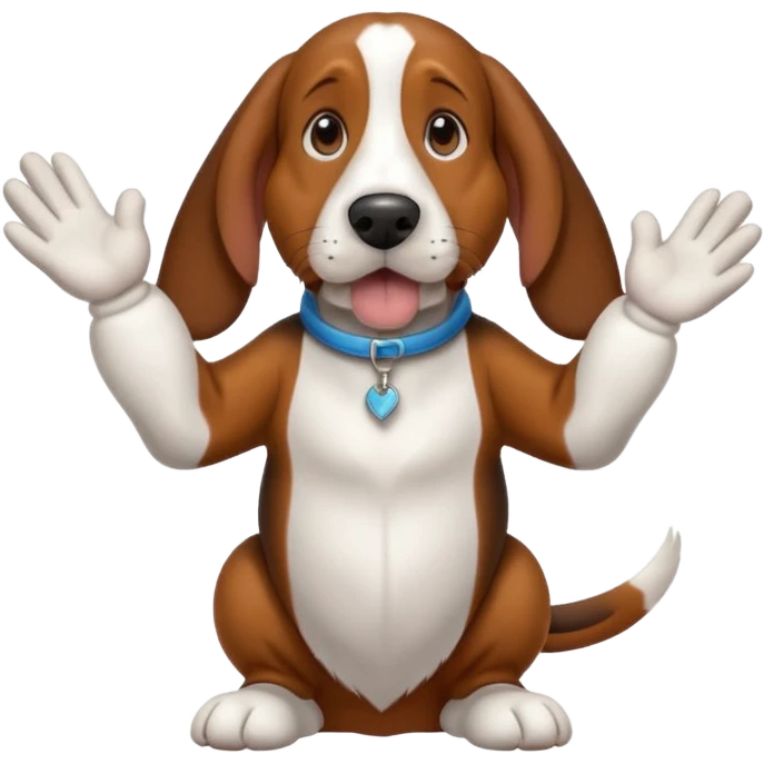 bassethound clapping animated paws emoji