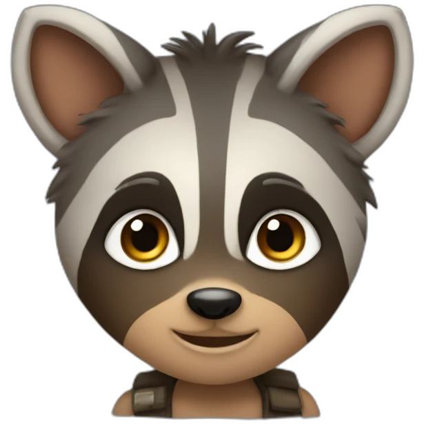 little boy on a raccoon emoji