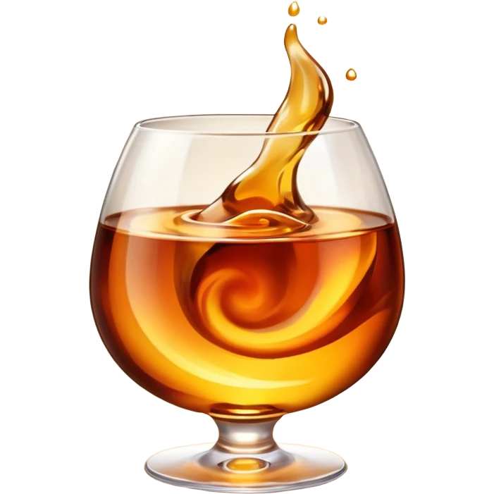 glass of brendy emoji
