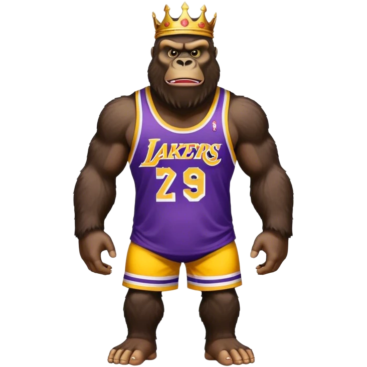 king kong wearing lakers jersey  emoji
