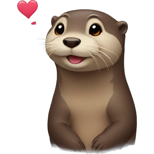 otter in love  emoji