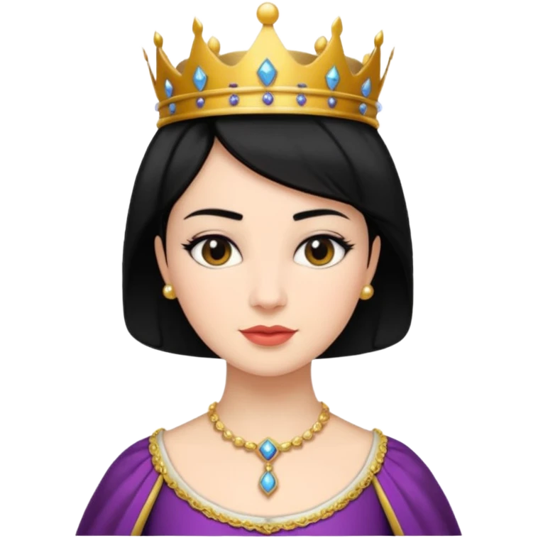 short black hair queen emoji
