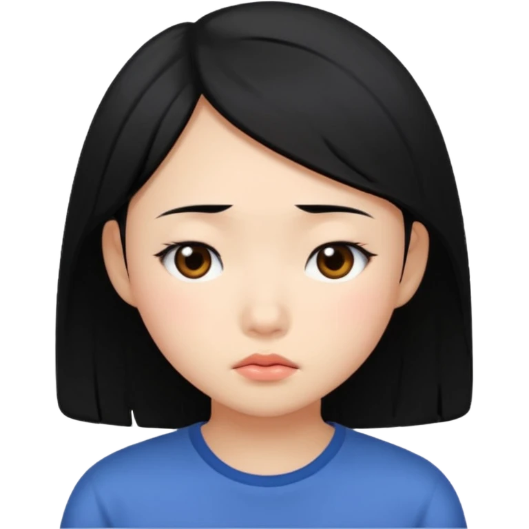 asian girl tired face emoji