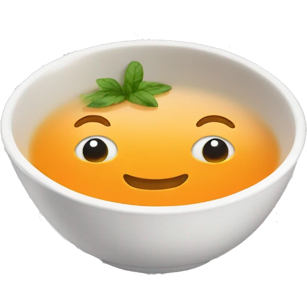 Orange soup in white bowl emoji