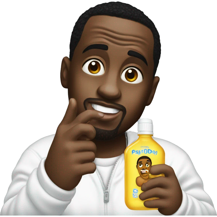 p diddy holding baby oil emoji