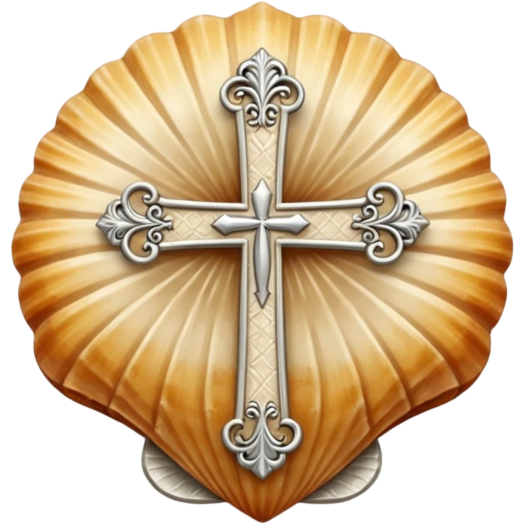 Camiño shell with Santiago cross emoji