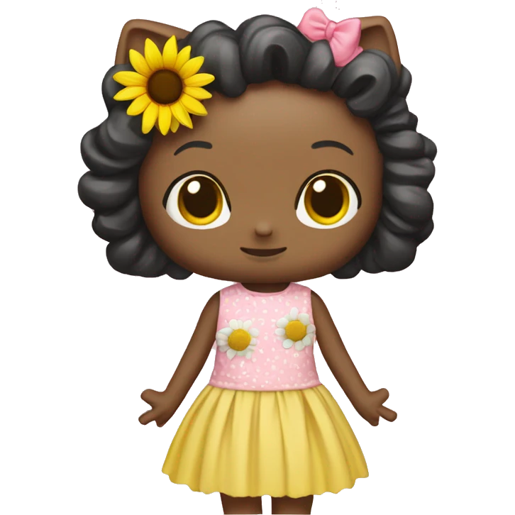 Hello kitty sunflower dress pink emoji
