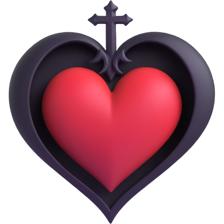 Gothic heart emoji