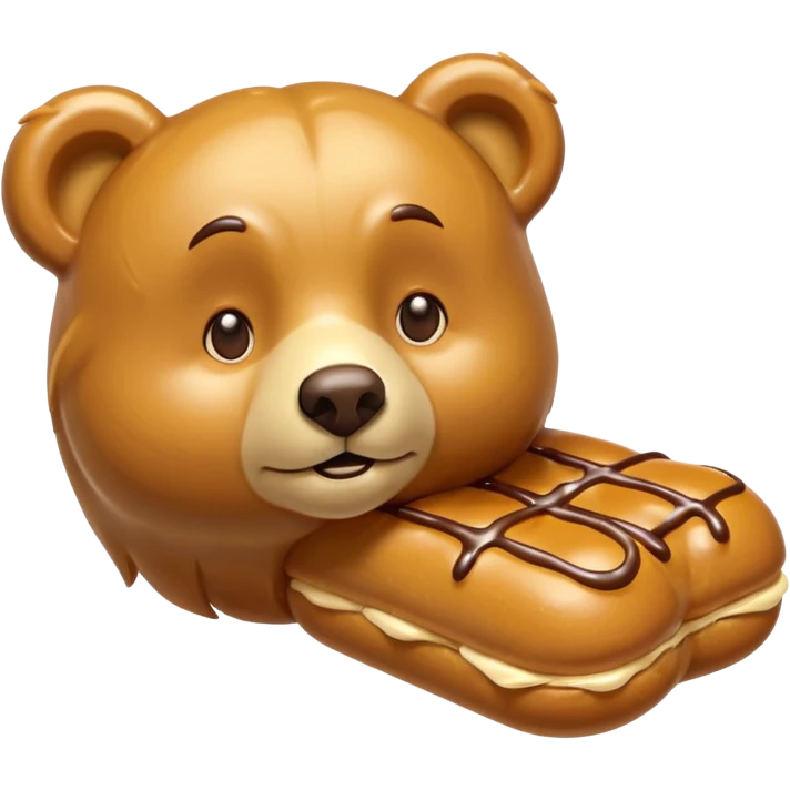 Butterscotch éclair like a bear emoji
