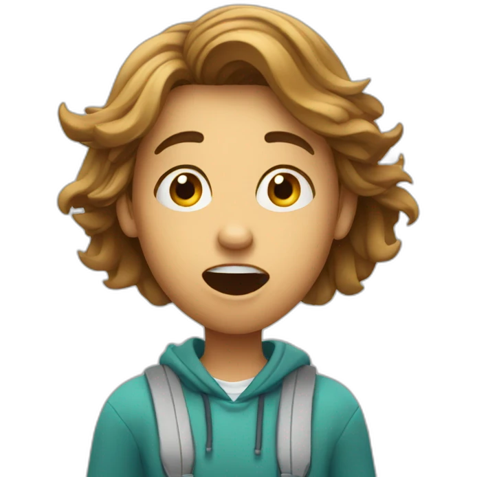 Surprised student emoji