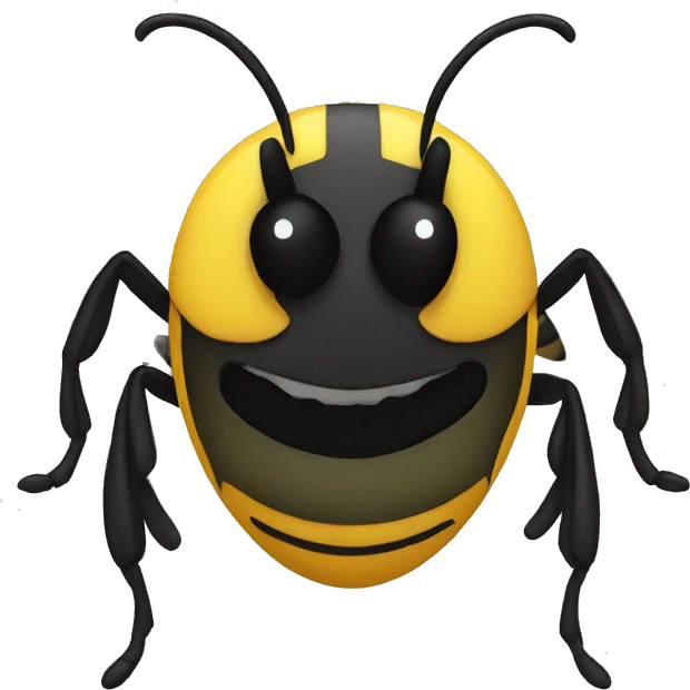 Creepy bee emoji