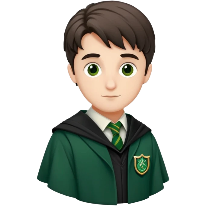 lorenzo zurzolo is Theodore Nott in harry potter, wear hogwarts slytherin uniform emoji