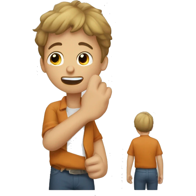 Garçon qui fait un dois dauner emoji