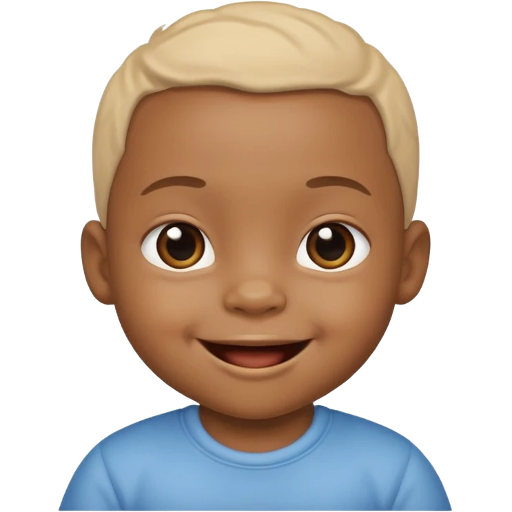 a smiling black baby emoji