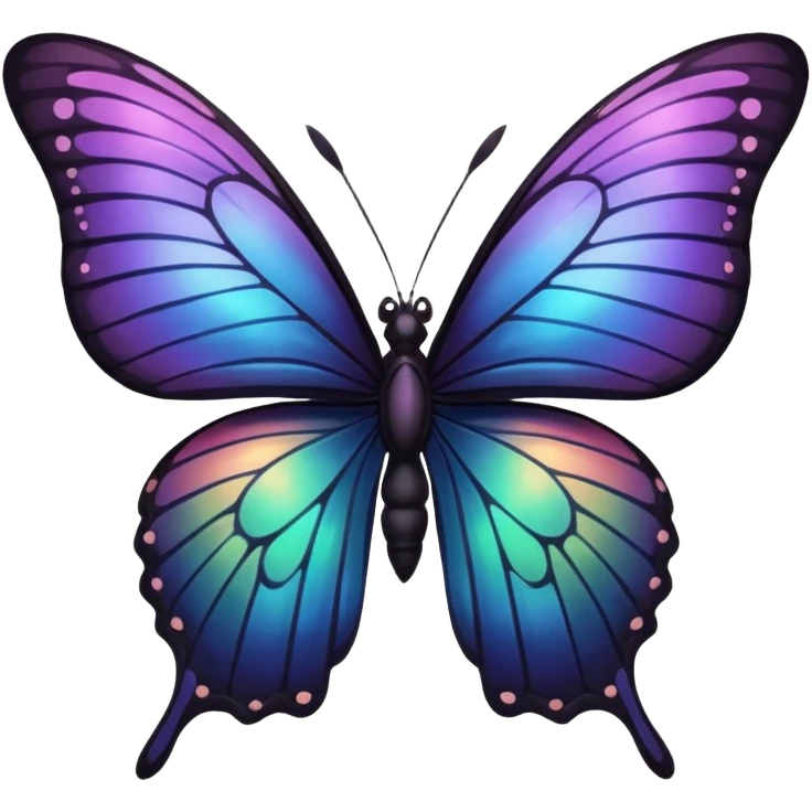 Dark but attractive butterfly emoji emoji