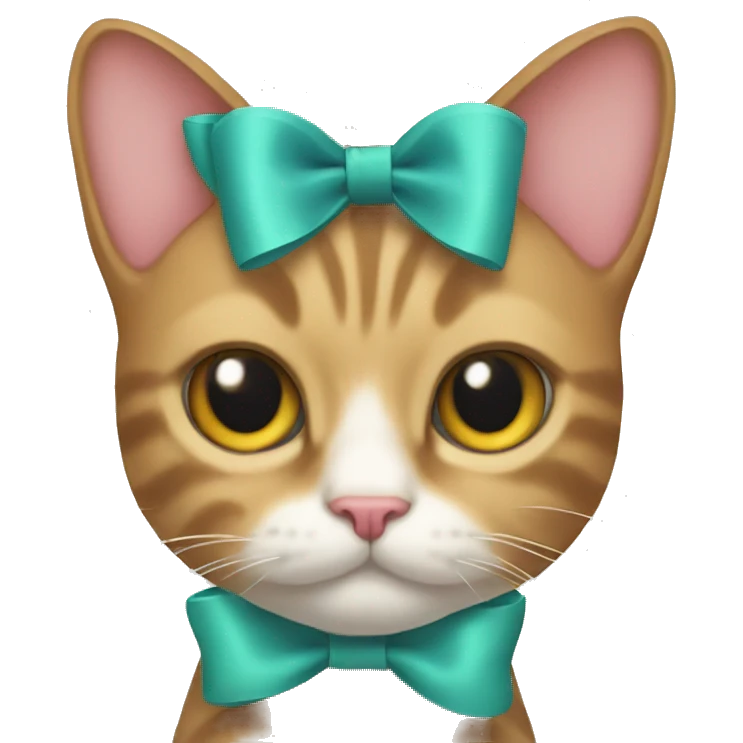 cat with a bow emoji