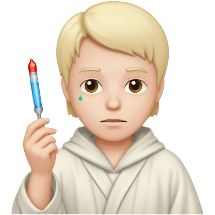 Very sick with thermometer emoji