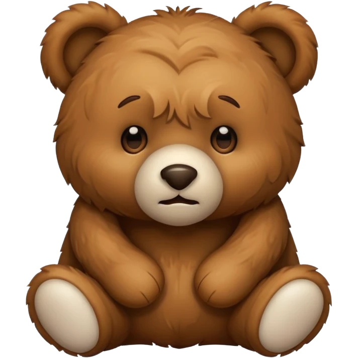 Scared teddy bear hiding emoji