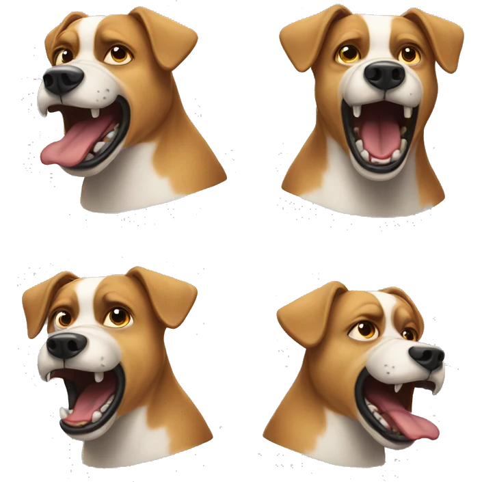 Aggressive dog emoji