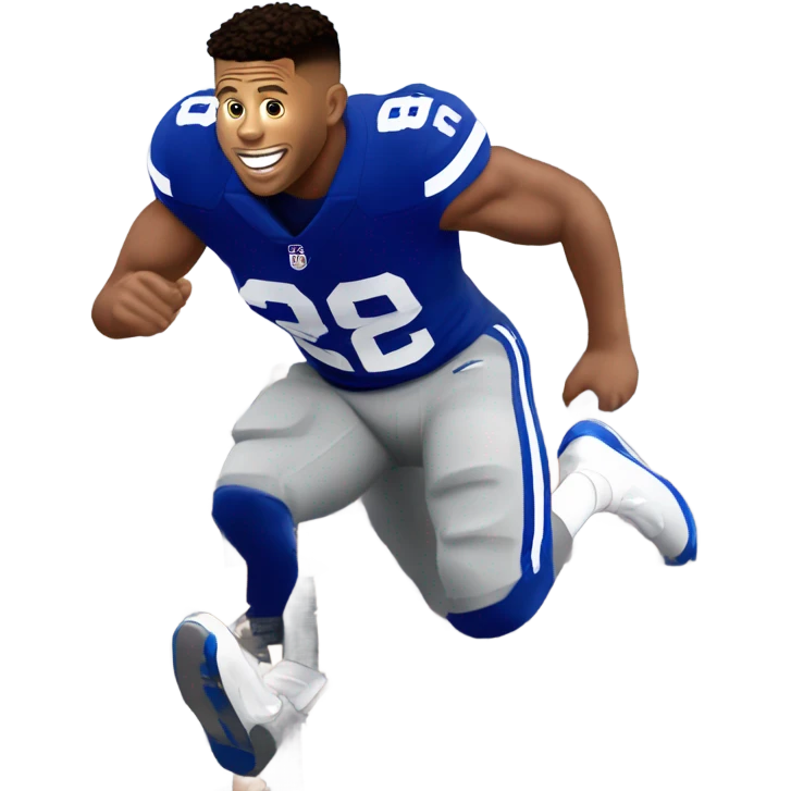 Saquon Barkley jumping over Empire State Building emoji