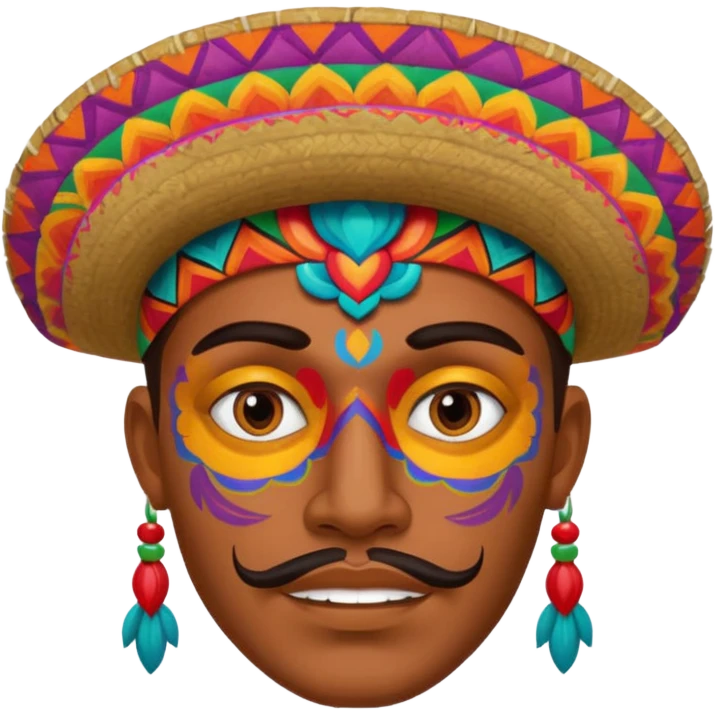 mexican male painted face emoji